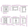 11 Piece Kitchen Cabinet Set Porto Grey Sonoma Engineered Wood