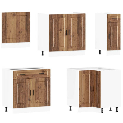 11 Piece Kitchen Cabinet Set Porto Old Wood Engineered Wood