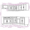 11 Piece Kitchen Cabinet Set Porto Artisan Oak Engineered Wood
