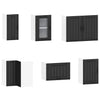 11 Piece Kitchen Cabinet Set Kalmar Black Engineered Wood