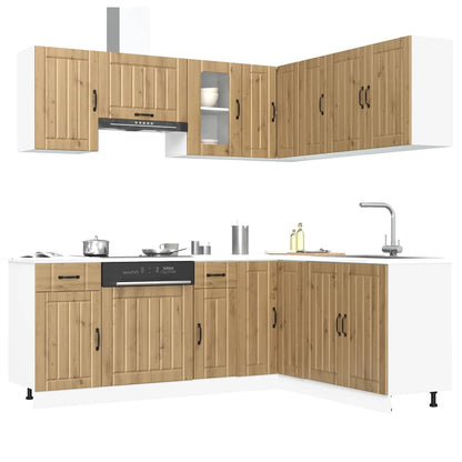 11 Piece Kitchen Cabinet Set Kalmar Artisan Oak Engineered Wood