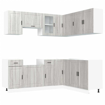 11 Piece Kitchen Cabinet Set Porto Grey Sonoma Engineered Wood