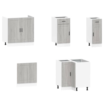 11 Piece Kitchen Cabinet Set Porto Grey Sonoma Engineered Wood