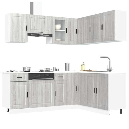 11 Piece Kitchen Cabinet Set Porto Grey Sonoma Engineered Wood