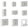 14 Piece Kitchen Cabinet Set Kalmar Grey Sonoma Engineered Wood