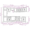 14 Piece Kitchen Cabinet Set Porto White Engineered Wood