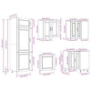 14 Piece Kitchen Cabinet Set Porto White Engineered Wood