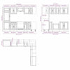 14 Piece Kitchen Cabinet Set Porto Black Engineered Wood