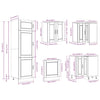 14 Piece Kitchen Cabinet Set Porto Black Engineered Wood