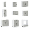 14 Piece Kitchen Cabinet Set Porto Concrete Grey Engineered Wood