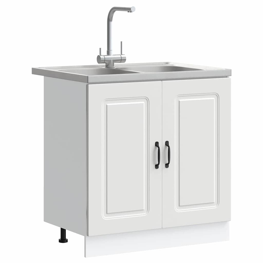 Kitchen Cabinet Kalmar White 80 x 46 x 81.5 cm Engineered Wood