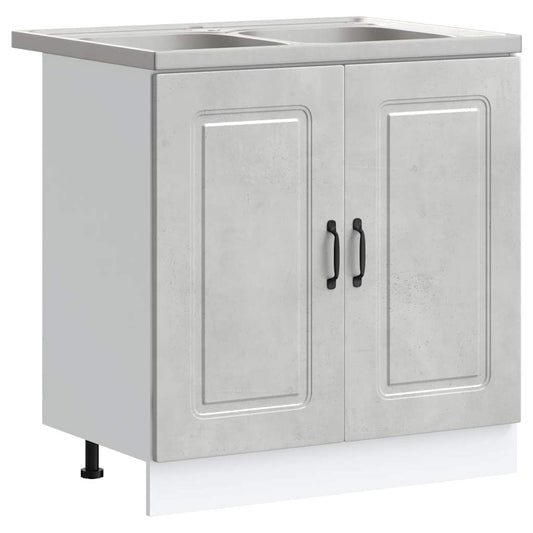 Kitchen Cabinet Kalmar Concrete Grey 80 x 46 x 81.5 cm