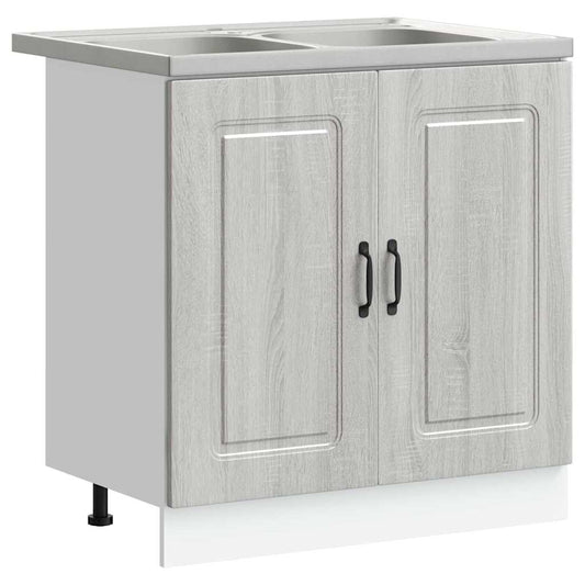 Kitchen Cabinet Kalmar Grey Sonoma 80 x 46 x 81.5 cm