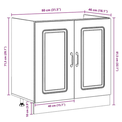 Kitchen Cabinet Kalmar Artisan Oak 80 x 46 x 81.5 cm