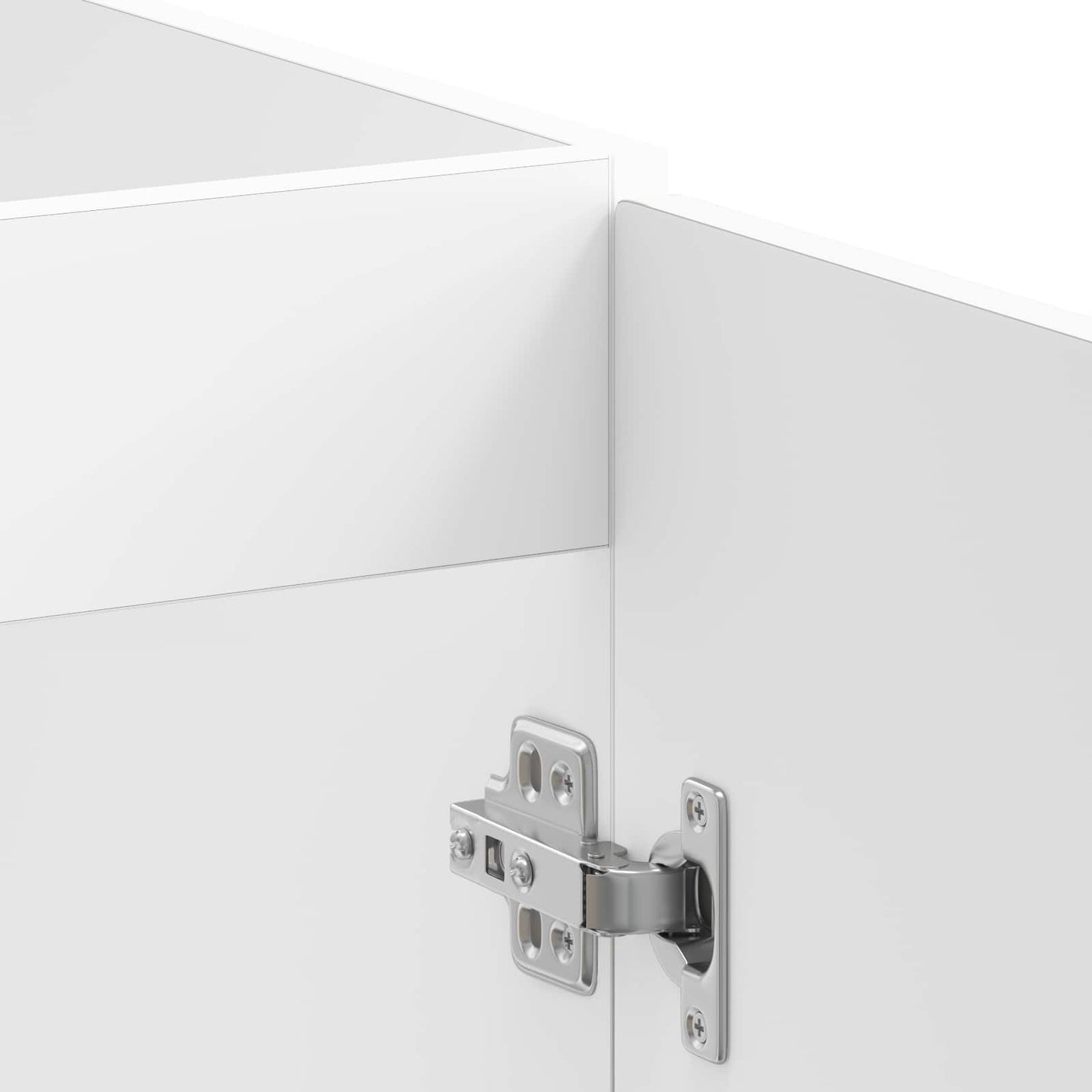 Sink Base Cabinet Lucca 2 pcs High Gloss White Engineered Wood