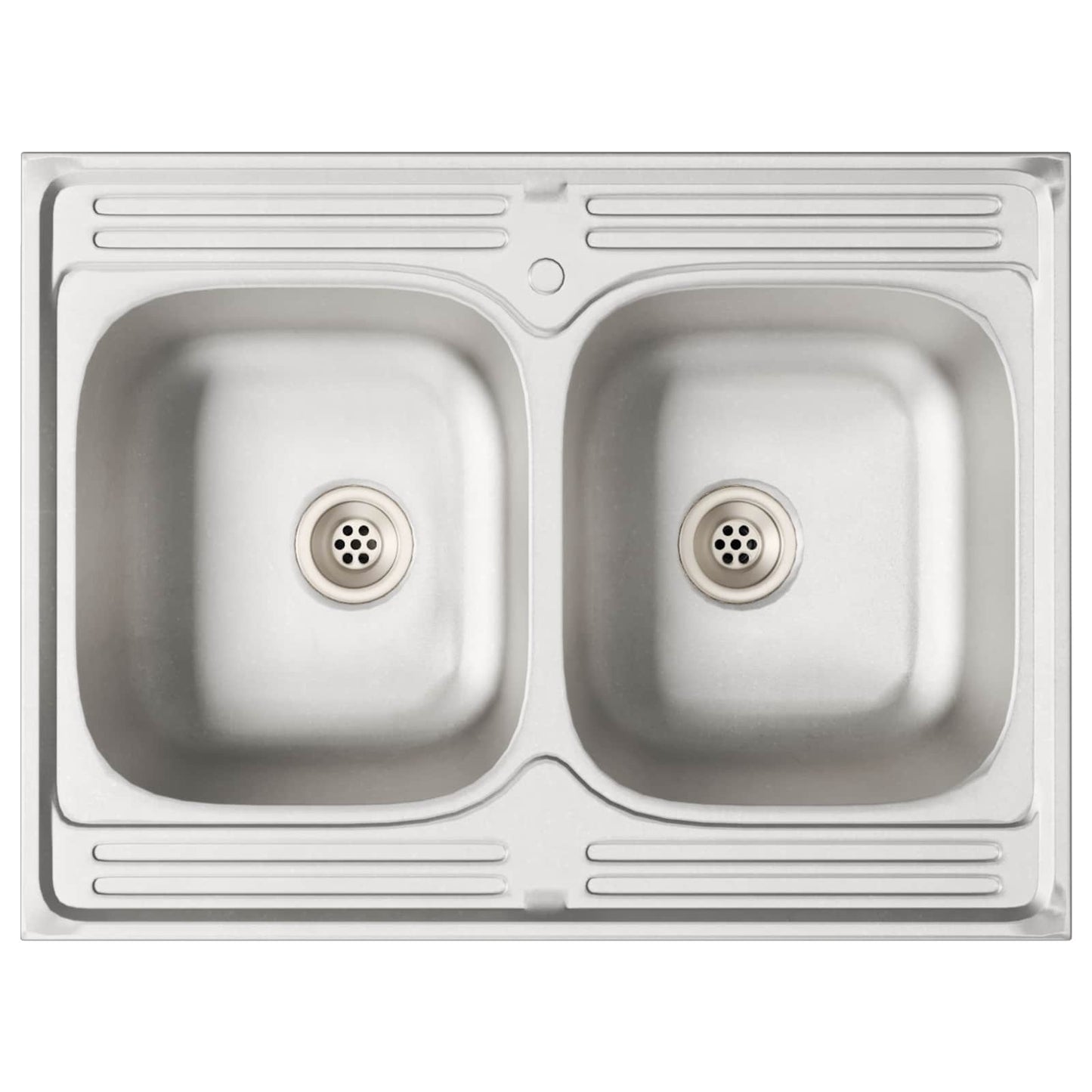Sink Base Cabinet Lucca 2 pcs High Gloss White Engineered Wood
