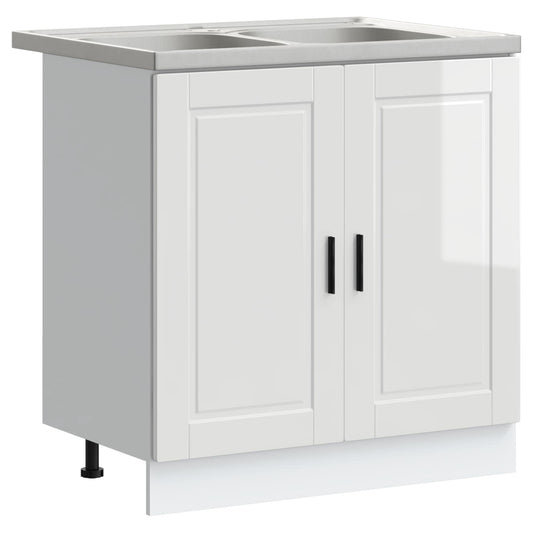 Sink Base Cabinet Porto 2 pcs White 80 x 46 x 81.5 cm