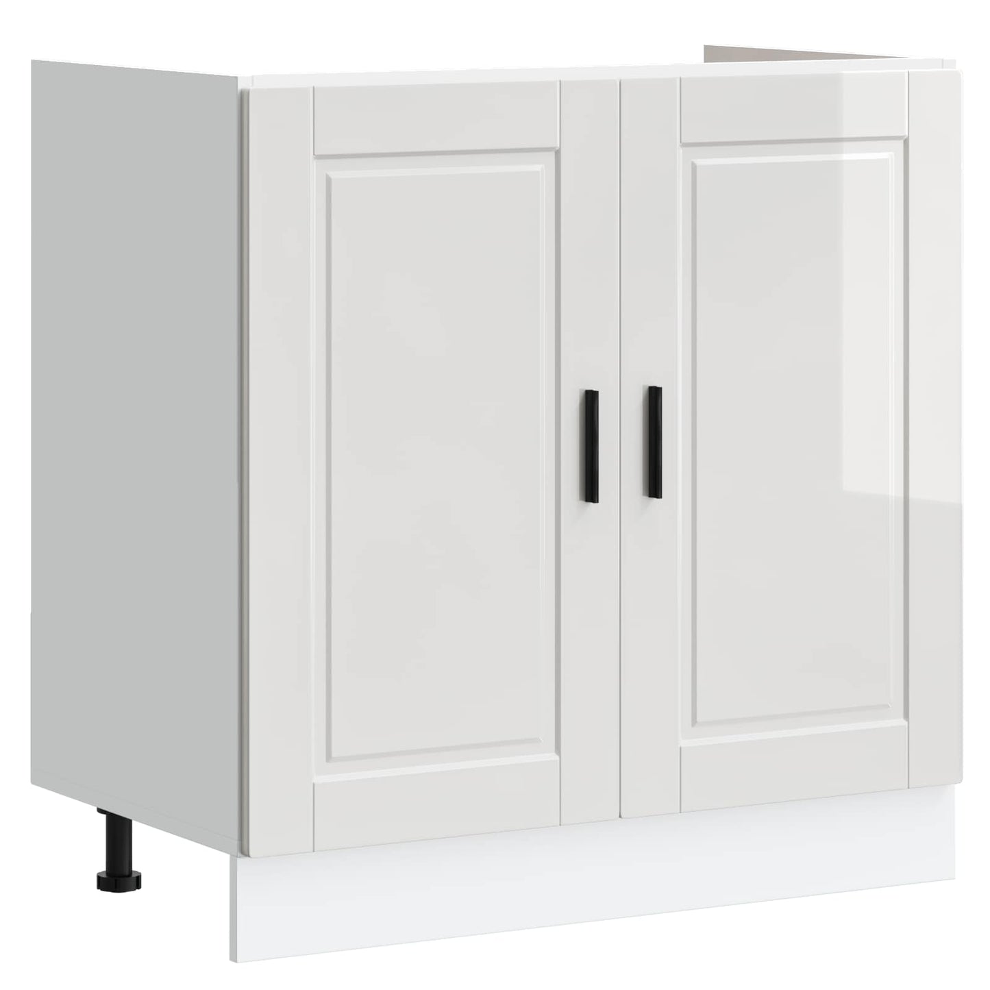 Sink Base Cabinet with Door Porto 2 pcs White Engineered wood