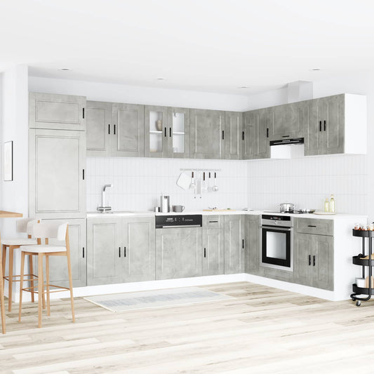 Sink Base Cabinet Porto 2 pcs Grey 80 x 46 x 81.5 cm