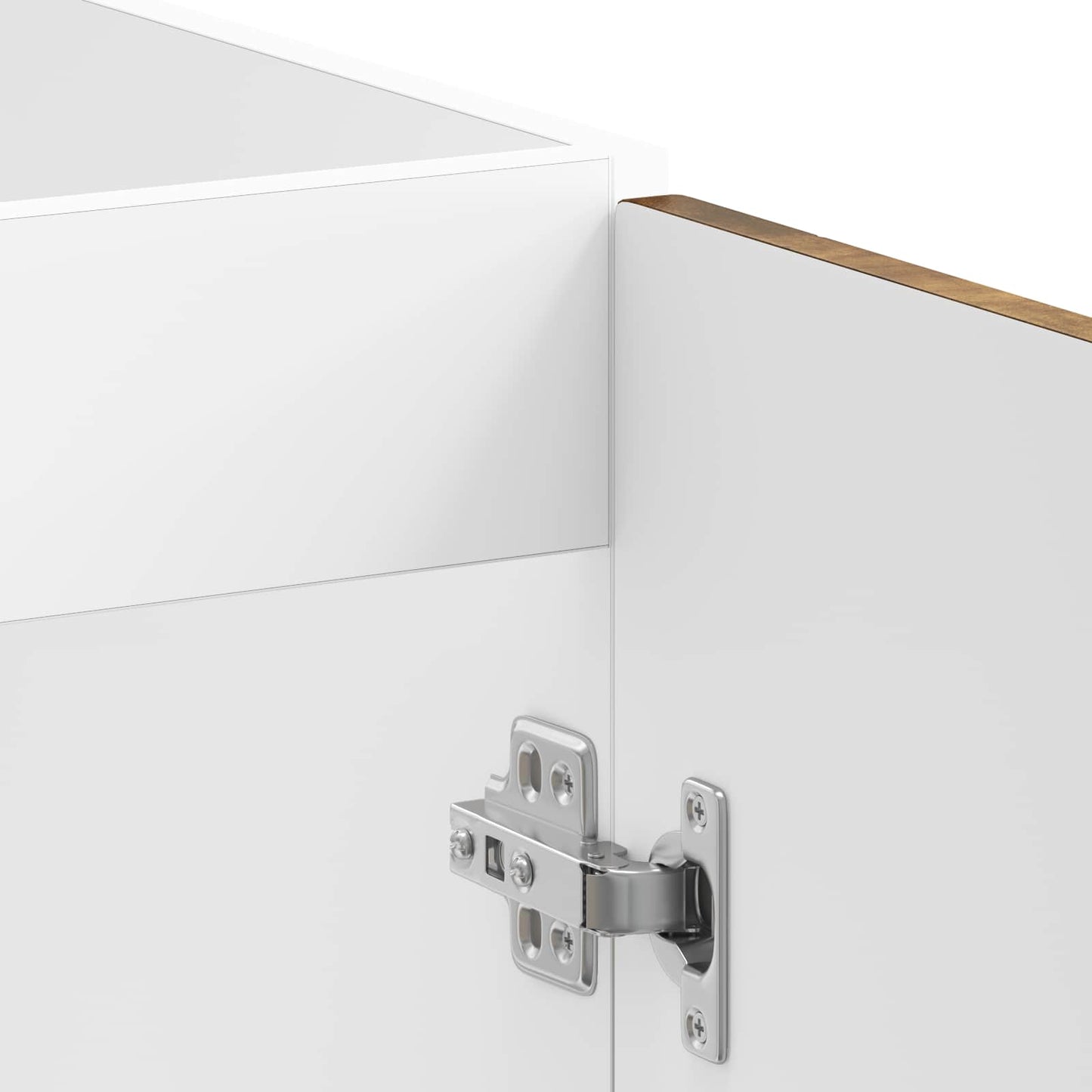 Sink Base Cabinet with Door Porto 2 pcs Brown Engineered wood