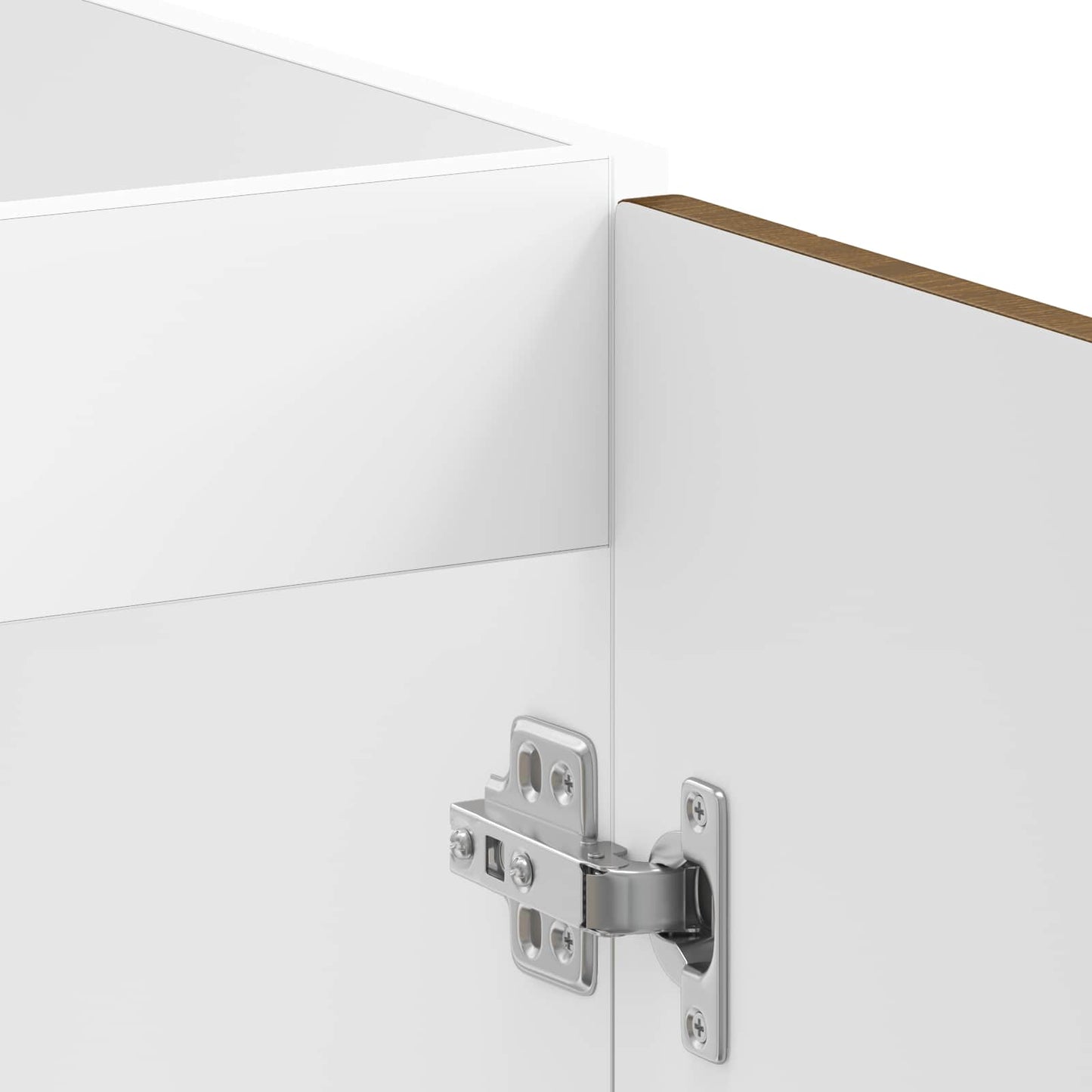 Sink Base Cabinet with Door Porto 2 pcs Brown Engineered wood