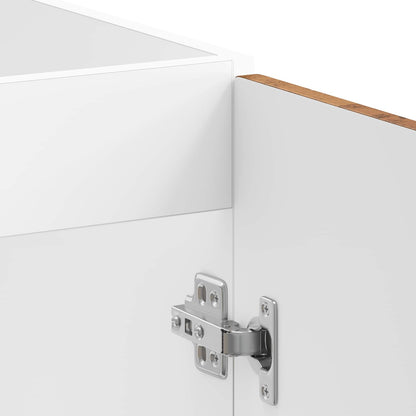 Sink Base Cabinet with Door Porto 2 pcs Brown Engineered wood