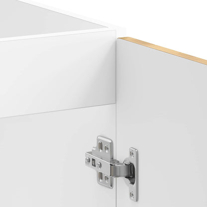 Sink Base Cabinet with Door Porto 2 pcs Brown Engineered wood