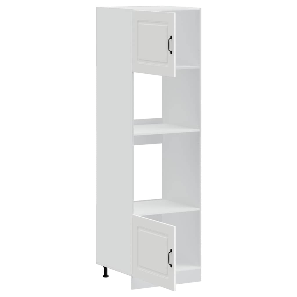 Oven Cabinets 2 pcs Kalmar White Engineered Wood