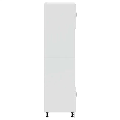 Oven Cabinets 2 pcs Kalmar White Engineered Wood