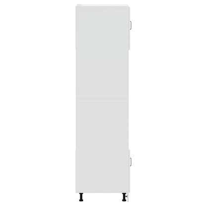 Oven Cabinets 2 pcs Kalmar Gloss White Engineered Wood