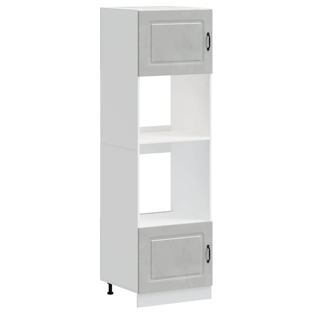 Oven Cabinets 2 pcs Kalmar Concrete Grey Engineered Wood