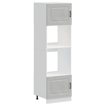 Oven Cabinets 2 pcs Kalmar Concrete Grey Engineered Wood