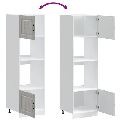Oven Cabinets 2 pcs Kalmar Grey Sonoma Engineered Wood