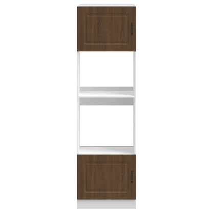 Oven Cabinets 2 pcs Kalmar Brown Oak Engineered Wood