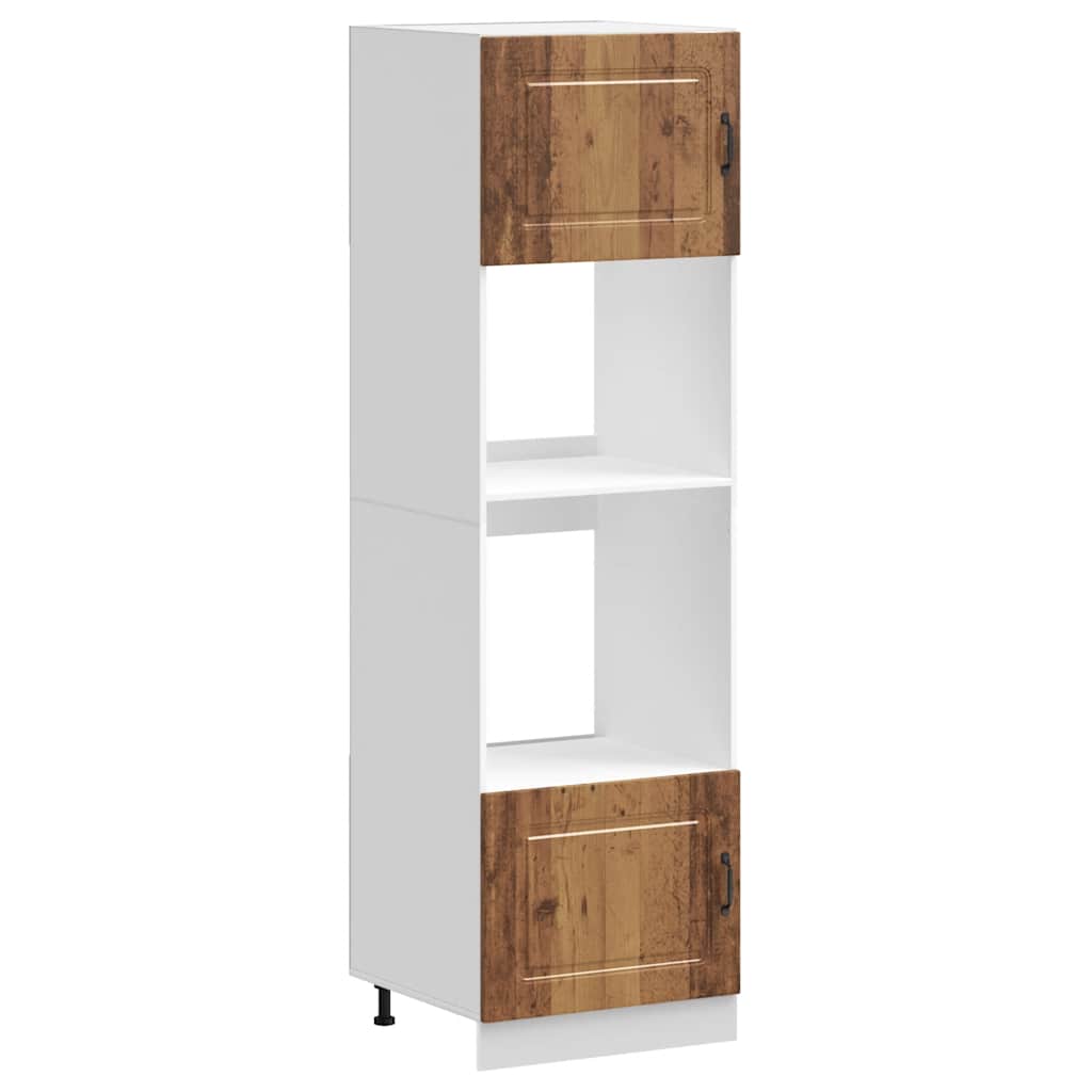Oven Cabinets 2 pcs Kalmar Old Wood Engineered Wood