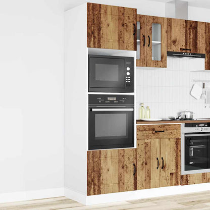 Oven Cabinets 2 pcs Kalmar Old Wood Engineered Wood