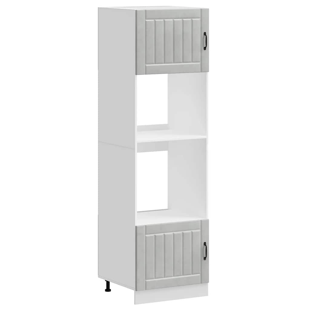 Oven Cabinets 2 pcs Lucca Concrete Grey Engineered Wood