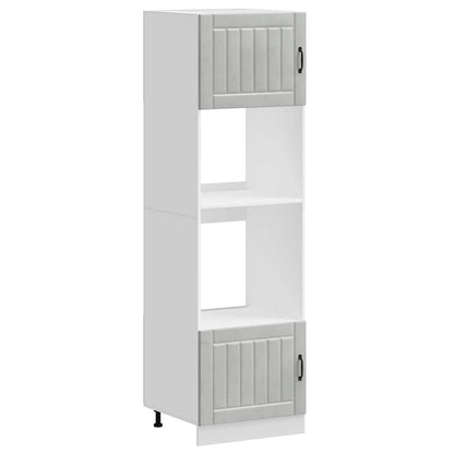 Oven Cabinets 2 pcs Lucca Concrete Grey Engineered Wood