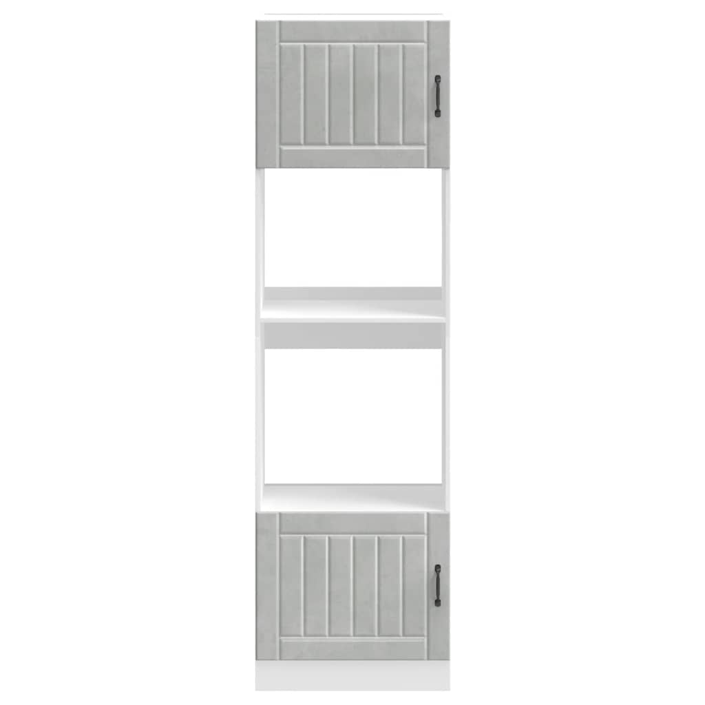 Oven Cabinets 2 pcs Lucca Concrete Grey Engineered Wood