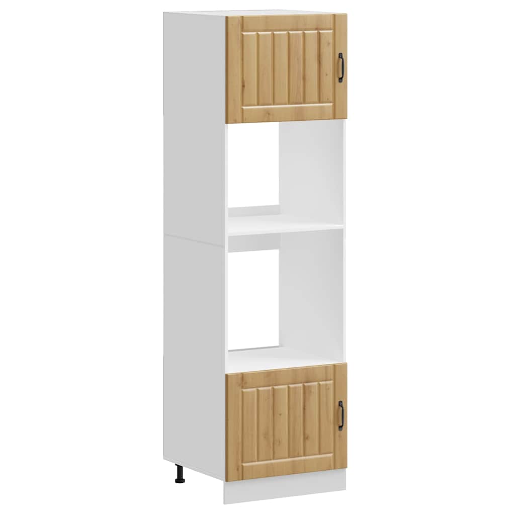 Oven Cabinets 2 pcs Lucca Artisan Oak Engineered Wood