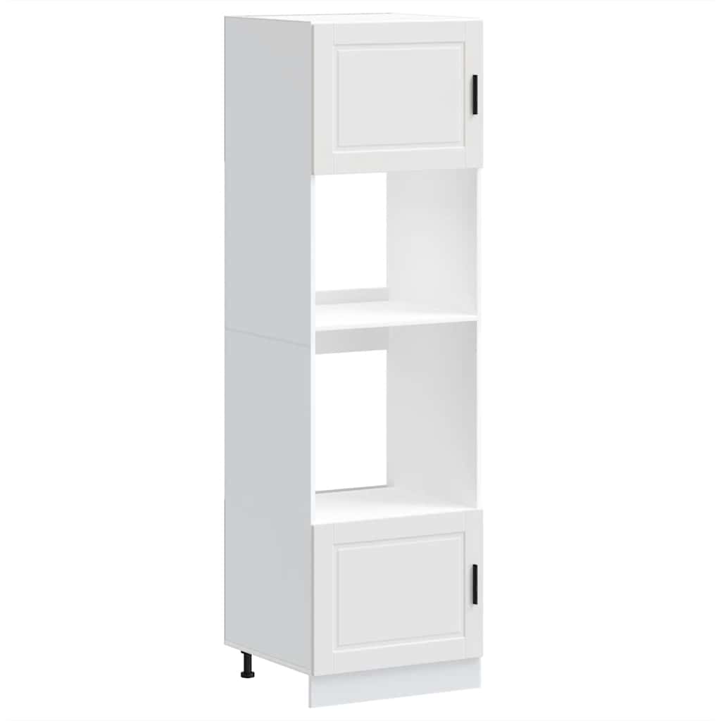 Oven Cabinets 2 pcs Porto White Engineered Wood