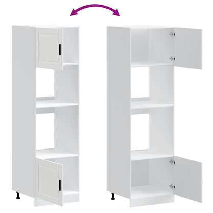 Oven Cabinets 2 pcs Porto White Engineered Wood