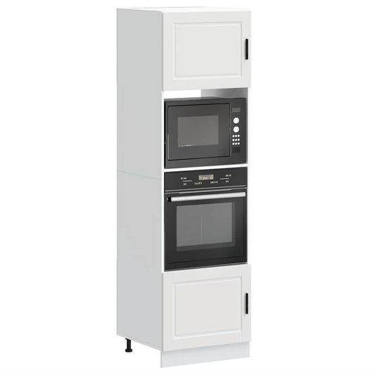 Oven Cabinets 2 pcs Porto White Engineered Wood
