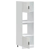 Oven Cabinets 2 pcs Porto Gloss White Engineered Wood