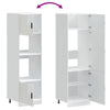 Oven Cabinets 2 pcs Porto Gloss White Engineered Wood