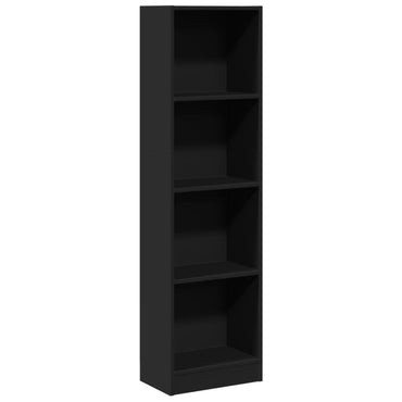 Bookcase Black 40x24x143 cm Engineered Wood