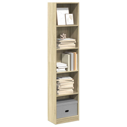 Bookcase Sonoma Oak 40x24x176 cm Engineered Wood