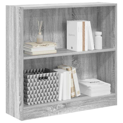 Bookcase Grey Sonoma 80x24x76 cm Engineered Wood