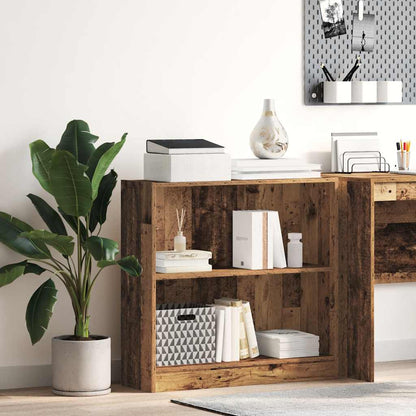 Bookcase Old Wood 80x24x76 cm Engineered Wood