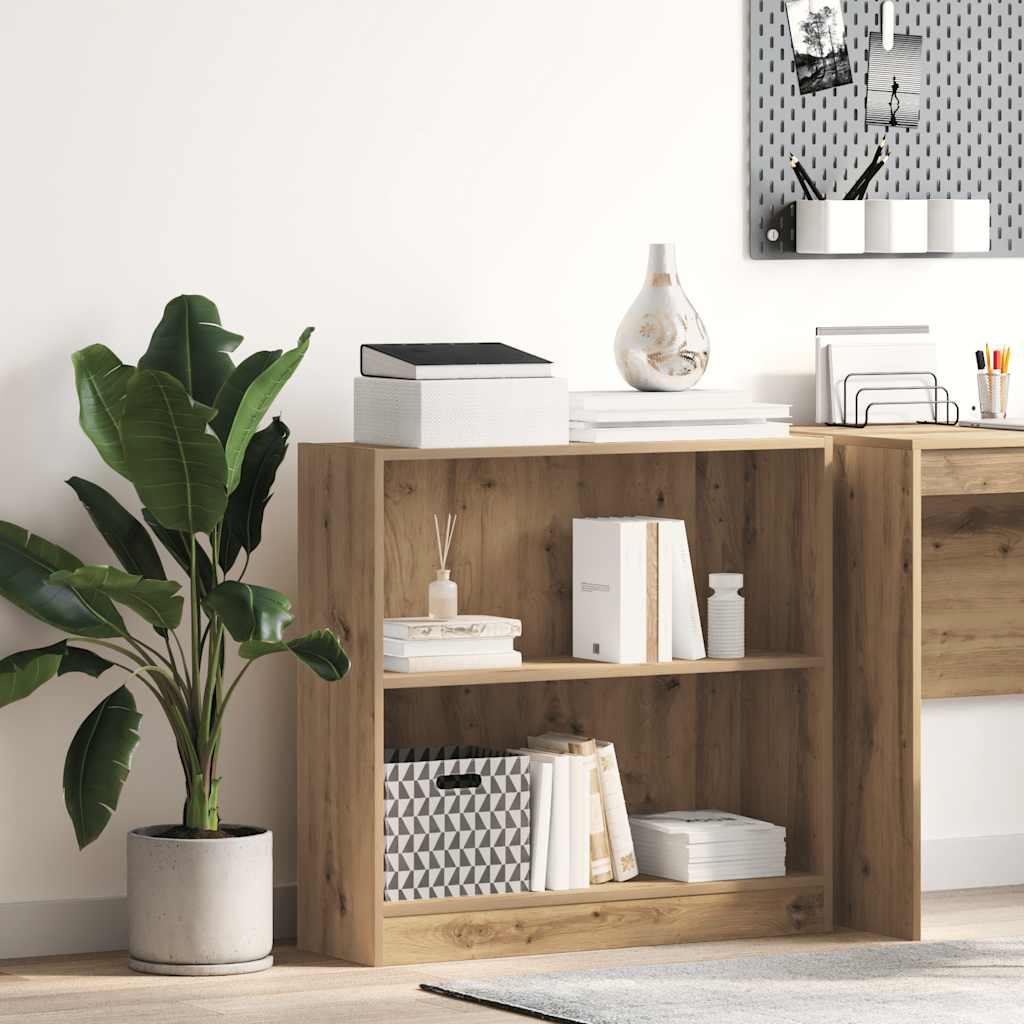 Bookcase Artisian Oak 80x24x76 cm Engineered Wood